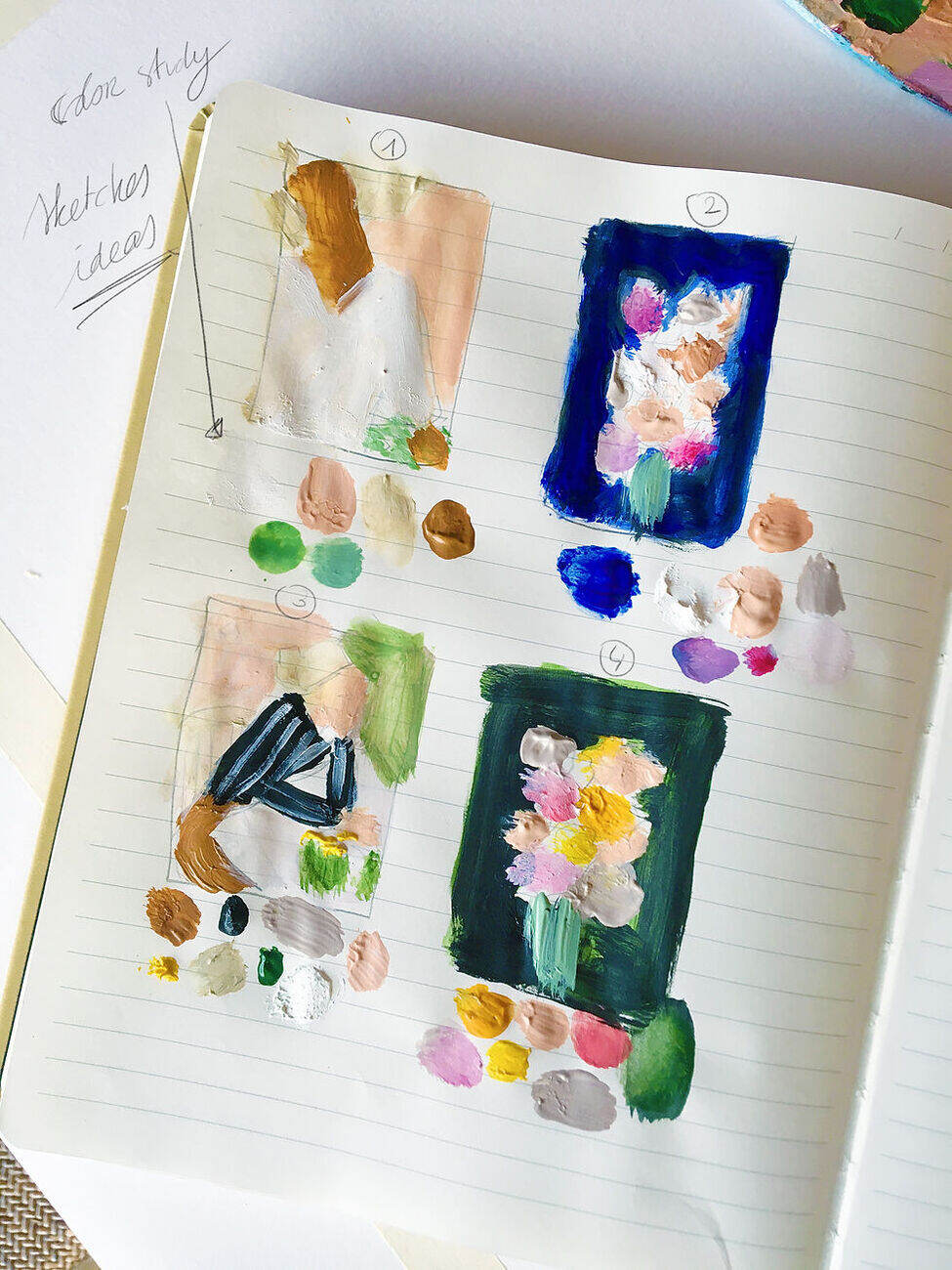 sketches preliminary studies of paintings collection