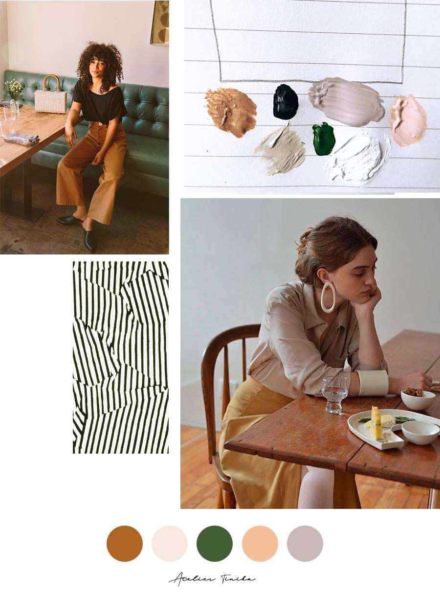 mood board, color study for paintings collection