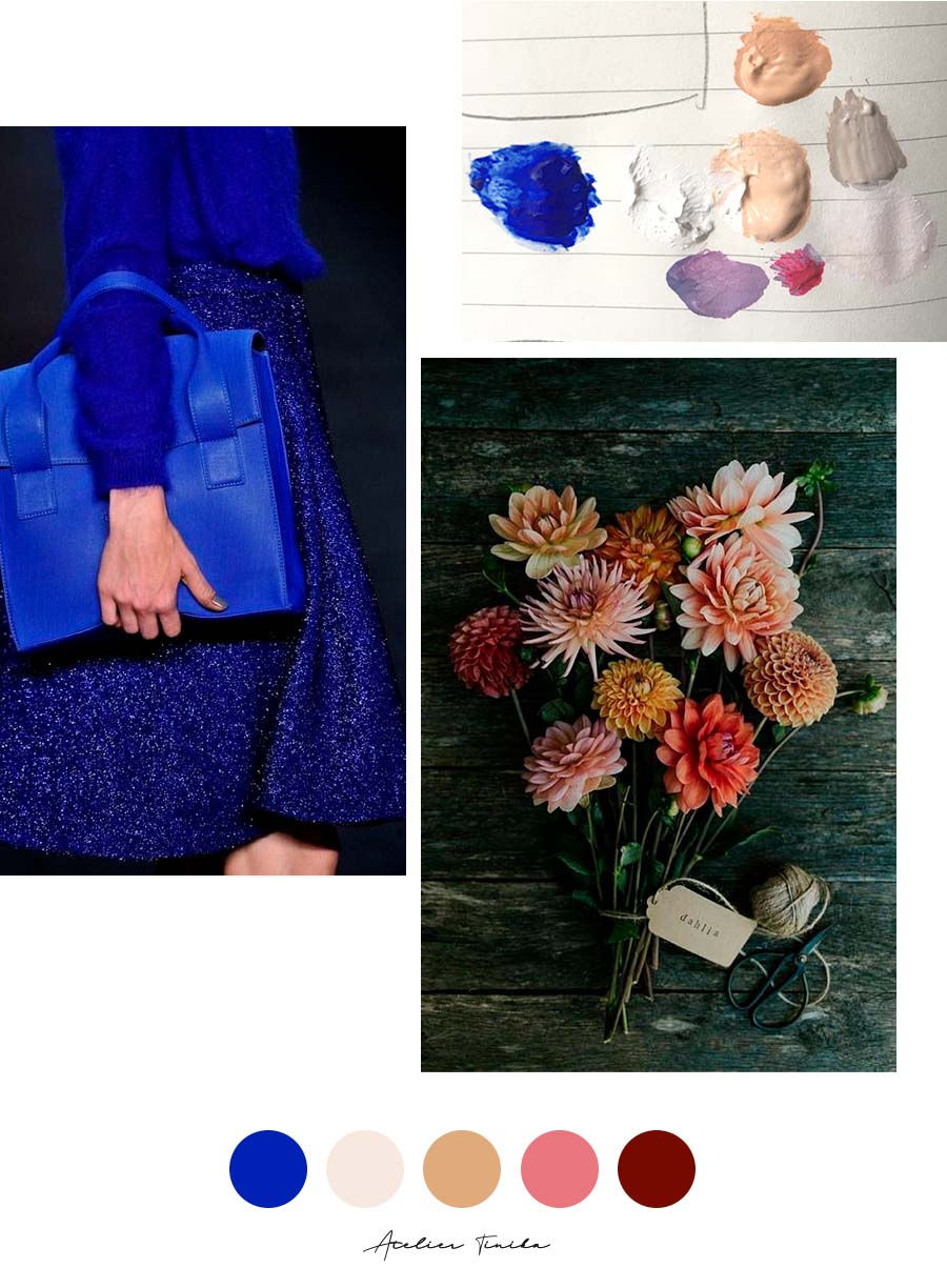 mood board, color study for paintings collection